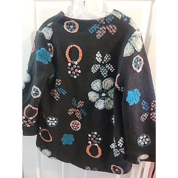 Anis A Womans Boho Embroidered 60s Style Wool Jacket Coat. Fully Line. Small - Picture 10 of 13